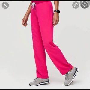 Shocking Pink Figs Livingston Scrub Pants